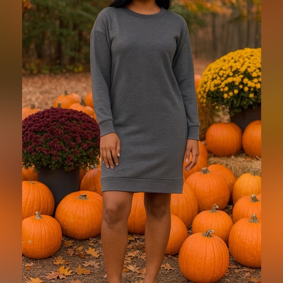 luckymore Dresses & Skirts - Charcoal Long Sleeve Dress for Women